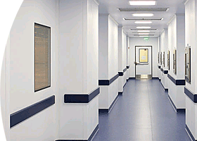 click to enlarge - ClearSphere PVC-Coated Sheet Steel Modular Wall